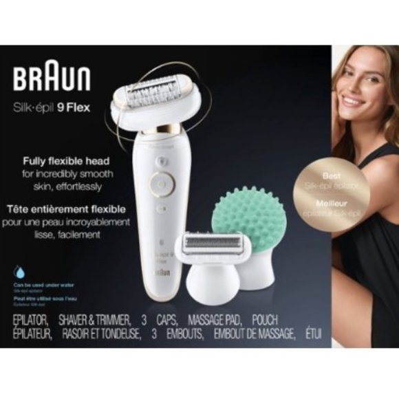 Braun Other - SALE!! Braun Silk Epil 9 Flex Shaver Epilator in White/Gold